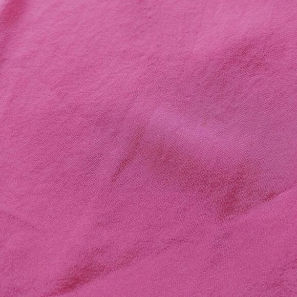 Vtg fuschia silk faux wrap shawl collar blouse - Picture 12 of 15